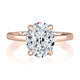 Oval Center Diamond Solitaire Engagement Ring with Hidden Halo and Quilts® Interior MECOV3030Q/208