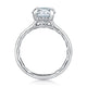 Oval Center Diamond Solitaire Engagement Ring with Hidden Halo and QuiltsÂ® Interior MECOV3030Q/208