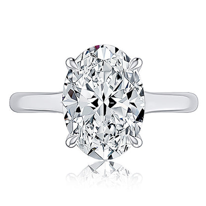 Solitaire Oval Diamond Engagement Ring with Quilts® Interior MECOV3052Q/409B