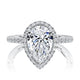 Pear Shaped Halo Diamond Engagement Ring MECPS2920Q/242