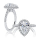 Pear Shaped Halo Diamond Engagement Ring MECPS2920Q/242