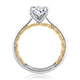 A.Jaffe Diamond Accented Prong Solitaire Quilted Engagement Ring MECRD2334Q/106
