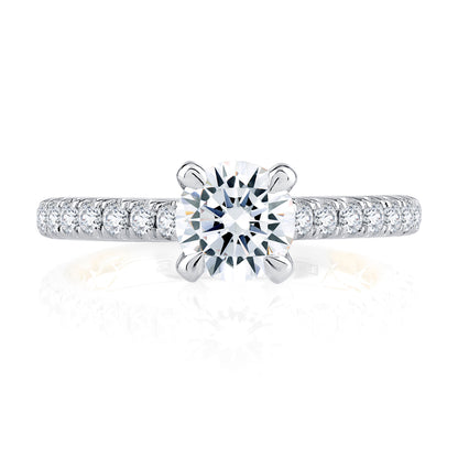 A.Jaffe Timeless Diamond with Accented Prong Quilted Engagement Ring MECRD2345Q/159