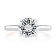 Solitaire Round Center Diamond Engagement Ring with Peek-A-Boo Diamonds MECRD2543/158
