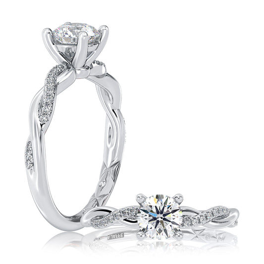 Alternating Row Diamond Wedding Band MECRD2544/160