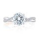 Round Cut Diamond Split Shank Crossover Engagement Ring MECRD2545/167