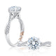 Round Cut Diamond Split Shank Crossover Engagement Ring MECRD2545/192