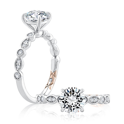 A.Jaffe Sectional Alternating Diamond Engagement Ring MECRD2737/140