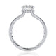 Four Claw Prongs Solitaire Round Diamond Center Engagment Ring  with A.JAFFE Quilts™Interior MECRD2744BQ/108