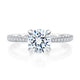 A.Jaffe Classic Diamond with Accented Prongs Quilted Engagement Ring MECRD2765Q/147