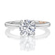 Classic Solitaire Round Center Diamond EngagEment Ring with Hidden Halo and Petite Quilts™ MECRD2877BL/209
