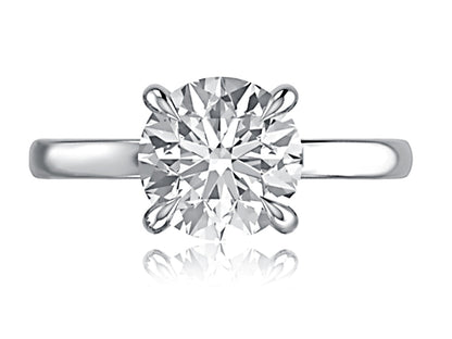 Solitaire Round Diamond Engagement Ring Petite Quilts™ MECRD2910L/200