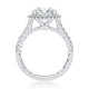 Classic Round Center Diamond Engagement Ring with a Round Shaped Diamond Halo MECRD2920Q/188