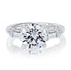 Classic Round Center Diamond Engagement Ring With A Round Shaped Diamond Halo MECRD2927L/306