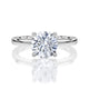 A timeless solitaire engagement ring showcasing an round-cut center diamond. Its clean, elegant lines make it an enduring choice for those who appreciate refined simplicity. MECRD2959Q/308