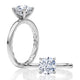 A timeless solitaire engagement ring showcasing an round-cut center diamond. Its clean, elegant lines make it an enduring choice for those who appreciate refined simplicity. MECRD2959Q/104