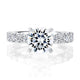 Three Stone Round Center Diamond Engagment Ring MECRDB2521H/345