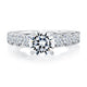 Three Stone Round Diamond Engagement Ring With PavÃ© Band MECRDD2521H/410