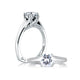 A.Jaffe Diamond Cross Over Profile Detail Solitaire Engagement Ring MES144/115