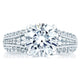 A.Jaffe Three Row Designer Studded Prong Engagement Ring MES267/405