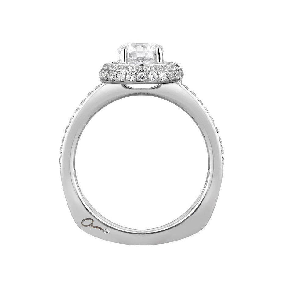 A.Jaffe Classic Round Double Halo Diamond Engagement Ring MES325/136