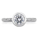 A.Jaffe Round Architectural Round Bezel Diamond Engagement Ring MES436/92