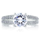 A.Jaffe Split Shank Peacock Engraved Diamond Engagement Ring MES452/196