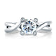 A.Jaffe Twisted Vine Bubble Prong Solitaire Diamond Engagement Ring MES463/128