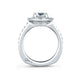 A.Jaffe Classic Bezel Halo Diamond Engagement Ring MES588/154
