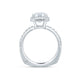 A.Jaffe Deco Tower Asscher Cut Halo Diamond Engagement Ring MES639/128