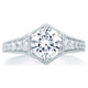 A.Jaffe Deco Pentilinear Pavé Diamond Engagement Ring MES646/106