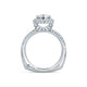 A.Jaffe Rollover Pavé Diamond Halo and Band Engagement Ring MES674/152
