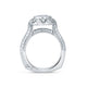 A.Jaffe Vintage Sunburst Halo Round Center Diamond Engagement Ring MES686/180