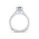 A.Jaffe Modern Vintage Micro Pave Asscher Cut Diamond Quilted Engagement Ring MES753Q/126