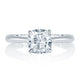A.Jaffe Peek-A-Boo Profile Cushion Center Diamond Quilted Engagement Ring MES760Q/106