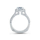 A.Jaffe Exquisite Gallery Cushion Halo Diamond Engagement Ring MES761/212