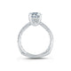 A.Jaffe Unique Split Shank Micro Pave Round Diamond Quilted Engagement Ring MES765Q/173