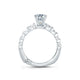 A.Jaffe Diamond Wave Shank Engagement Ring MES823/55