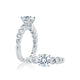 A.Jaffe Diamond Wave Shank Engagement Ring MES823/55
