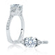 A.Jaffe Intricate Side Stone Diamond Engagement Ring MES829/130