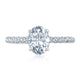 A.Jaffe Tightly Twisted Diamond Shank Oval Center Engagement Ring MES867/183