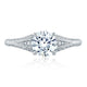 A.Jaffe Intricate Modern Vintage Split Shank Knife Edge Diamond Engagement Ring MES871/129