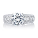 Modern Three Row Diamond PavÃ© Engagement Ring MES898/300