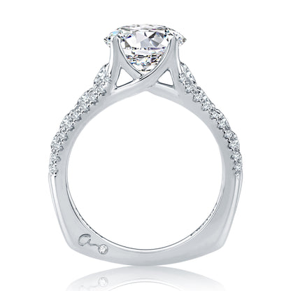 Modern Three Row Diamond PavÃ© Engagement Ring MES898/300