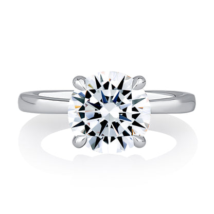 Solitaire Round Diamond Engagement Ring with Signature Shankâ„¢ MESRD2910/150
