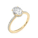 Michael M Hidden Halo Oval Engagement Ring