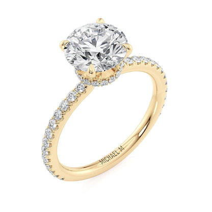 Michael M Hidden Halo Round Engagement Ring