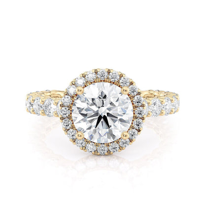 Michael M Halo Round Engagement Ring