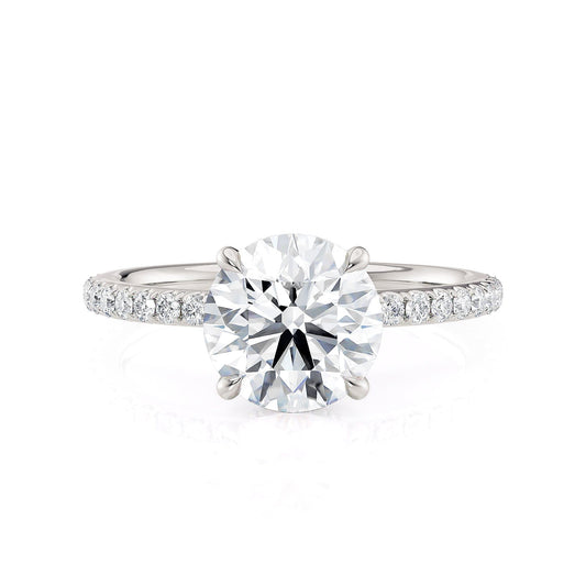 Michael M Hidden Halo Round Engagement Ring