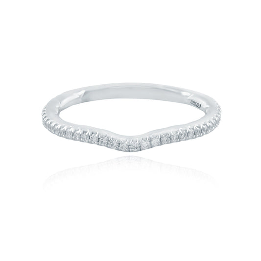 A.Jaffe Contoured Delicate Pavé Diamond Quilted Wedding Band MR1863Q/19